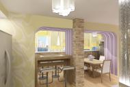 Вид из кухни на лоджию